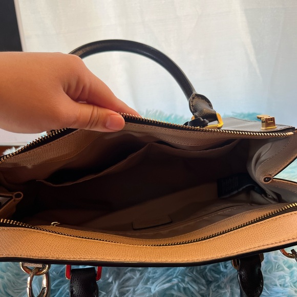 Ralph Lauren Black Cream Leather Satchel - Picture 4 of 4